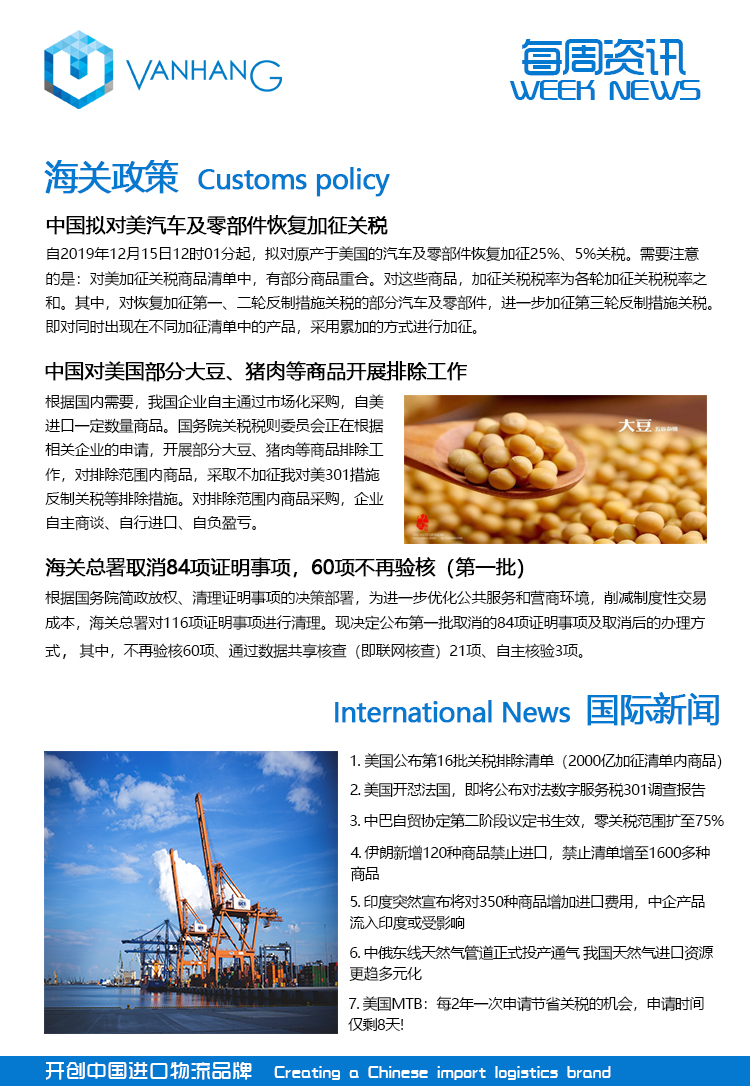 廣東速達分享--每周海關資訊(12.2-12.7) 廣東速達分享--每周海關資訊(12.2-12.7)